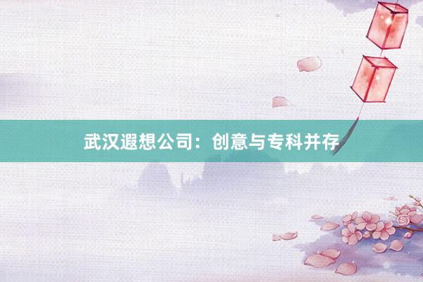 武汉遐想公司：创意与专科并存
